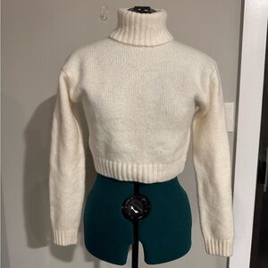 Aritzia Sunday Best Cream Turtleneck Sweater